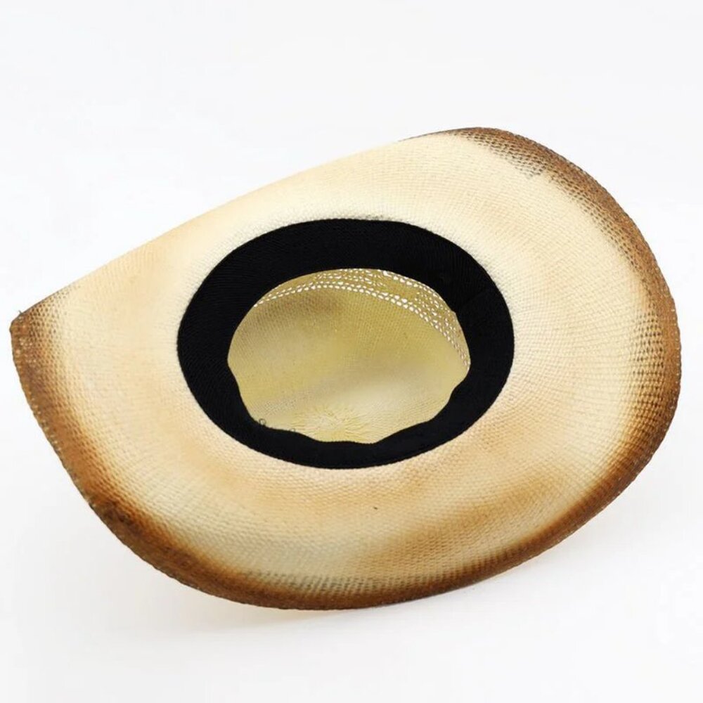 COWGIRL Desert Ember Beige Distressed Hat with Band One Size - Picture 3 of 6